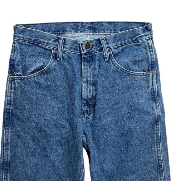 Rustler Vintage Straight Leg Bleached Detail High Waisted Jean - Picture 5 of 7